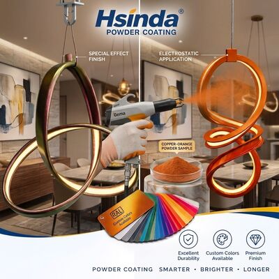 アルミチャネルプロファイルとLEDストライプスプレーコーティングのためのRALポリエステルクロム粉末コーティングをカスタマイズします